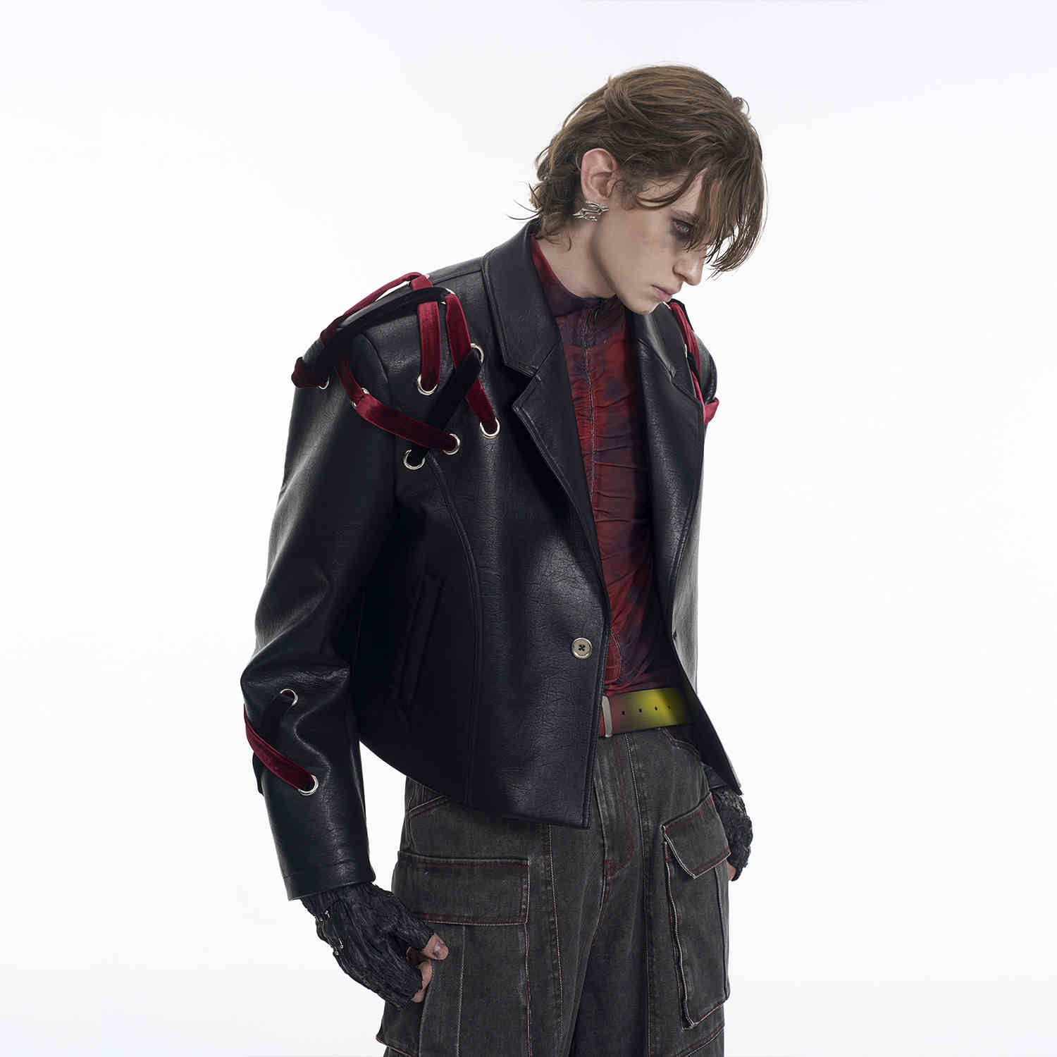 Avant-Garde Harness Leather Jacket