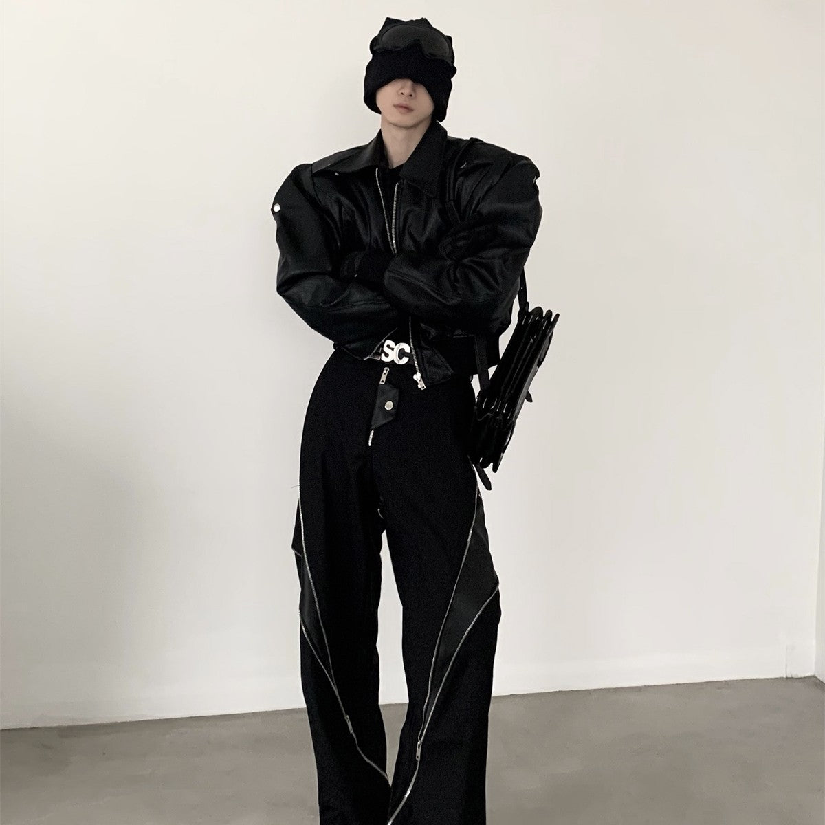 Thickened Short Design Leather Jacket