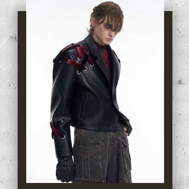 Avant-Garde Harness Leather Jacket